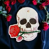 Skull and Rose Car Freshie